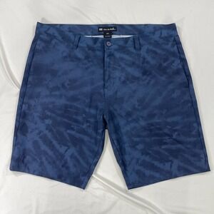 Travis Mathew Dock Head Shorts Mens 40 Blue Hybrid Tech Tie Dye Performance Golf